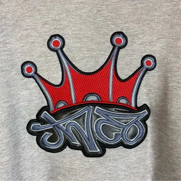 Vintage Y2K Skateboard JNCO Jeans embroidered pullover Hoodie Large - Picture 2 of 7